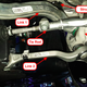 Front suspension when viewed from the front and below